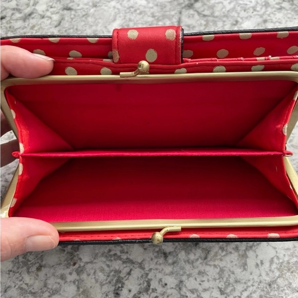 Disney Minnie Mouse leather Black and Red Wallet - Picture 4 of 5